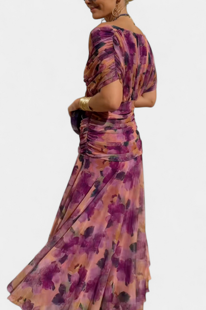 Abigail | Robe longue florale à décolleté en V