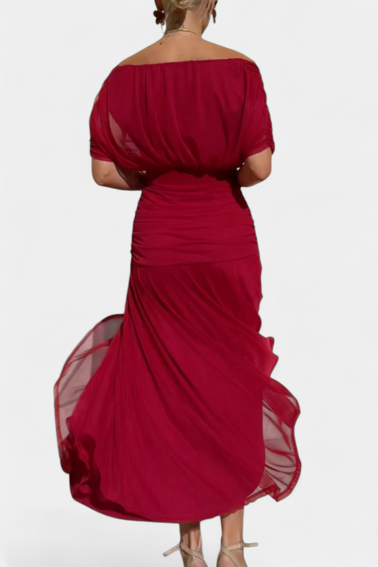 VIVIAN | ROBE LONGUE À FLEURS AVEC ENCOLURE EN V