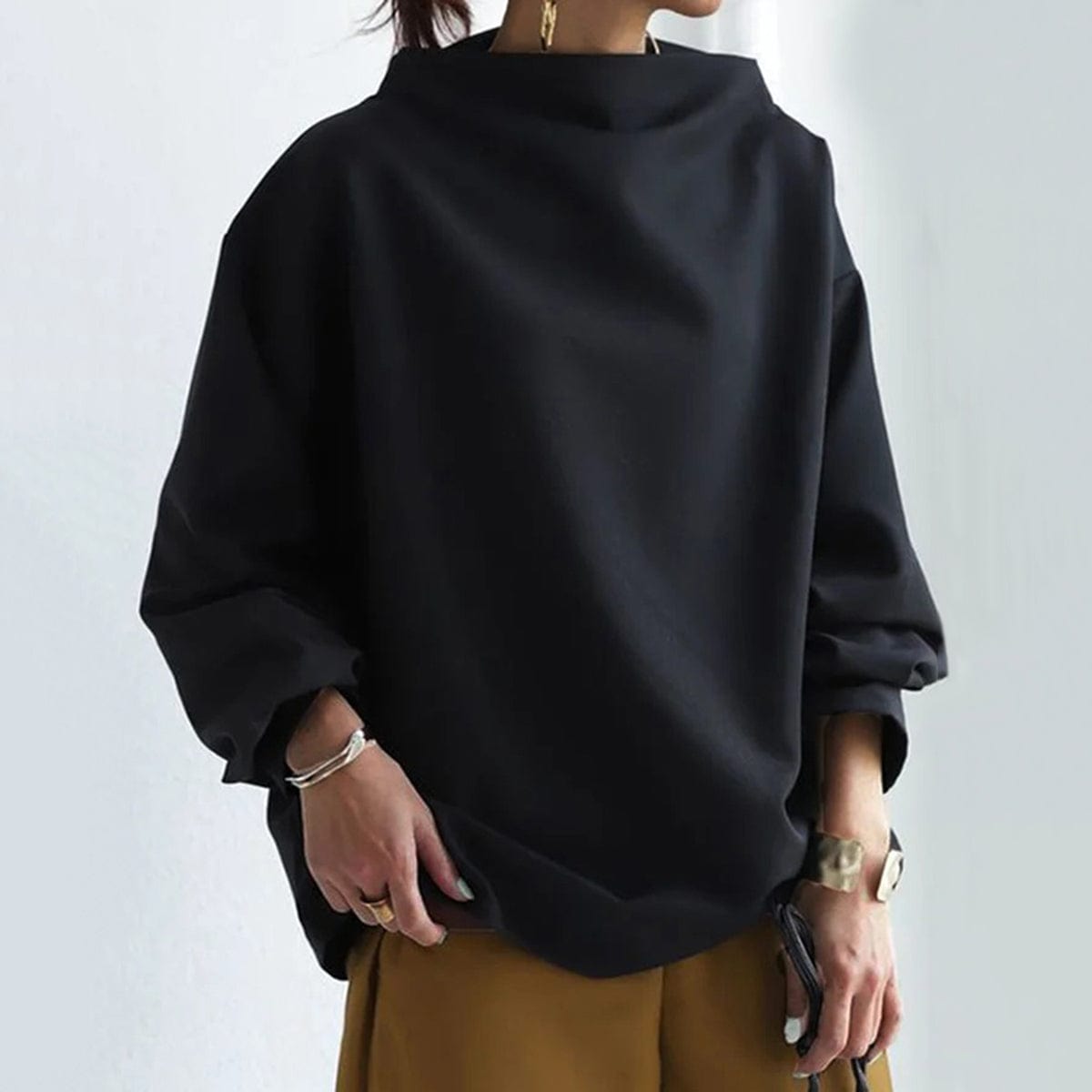 Wanda | Haut en Tricot Doux à Col Montant