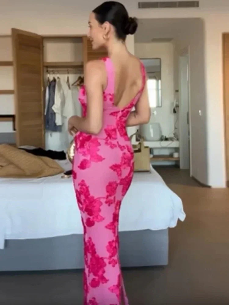 Iris | Robe de Soirée Ajustée en Tulle Floral