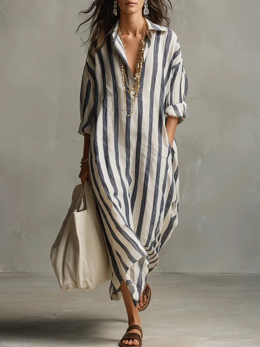 Pepa | Robe chemise longue