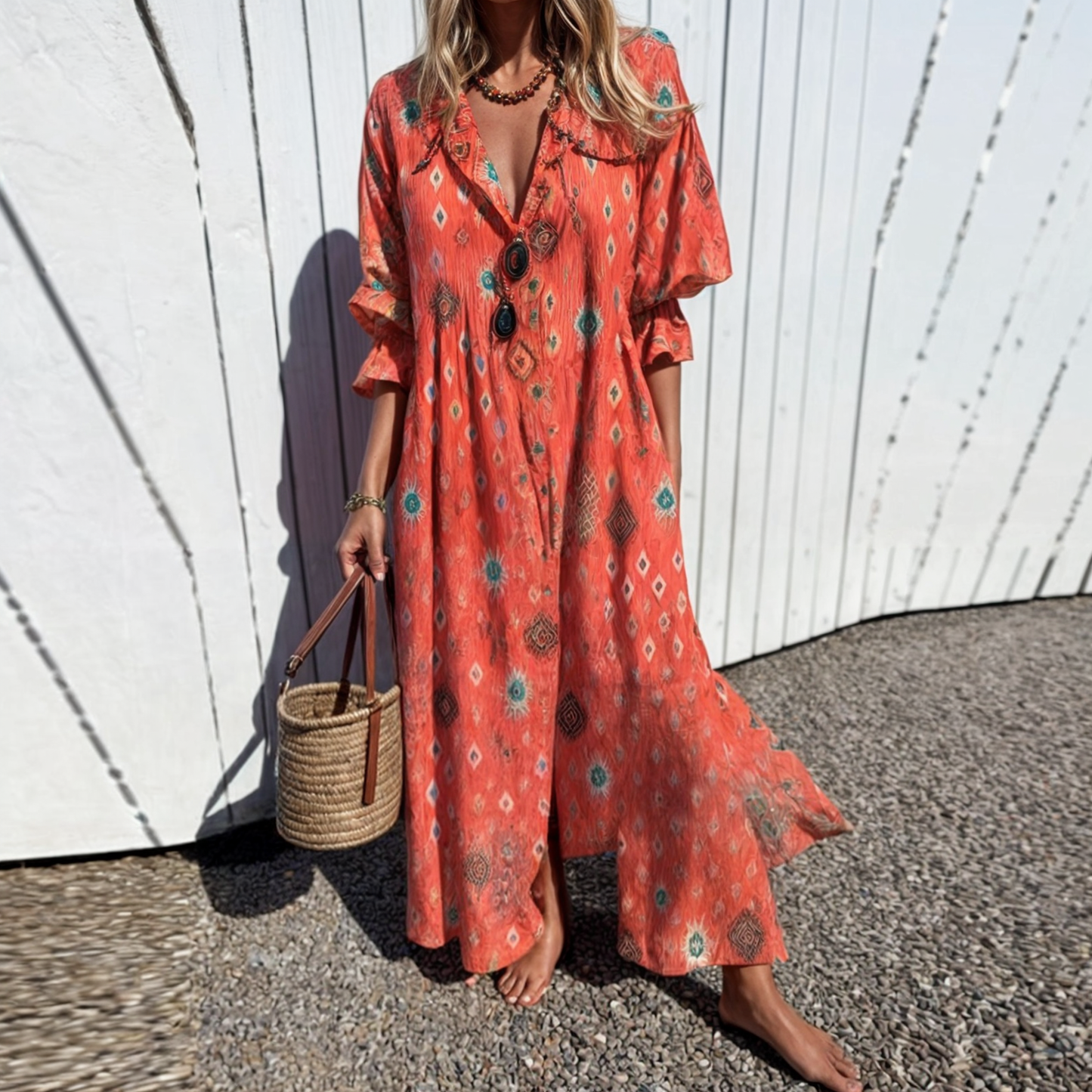 Noelia – Robe-chemise avec imprimé floral vif