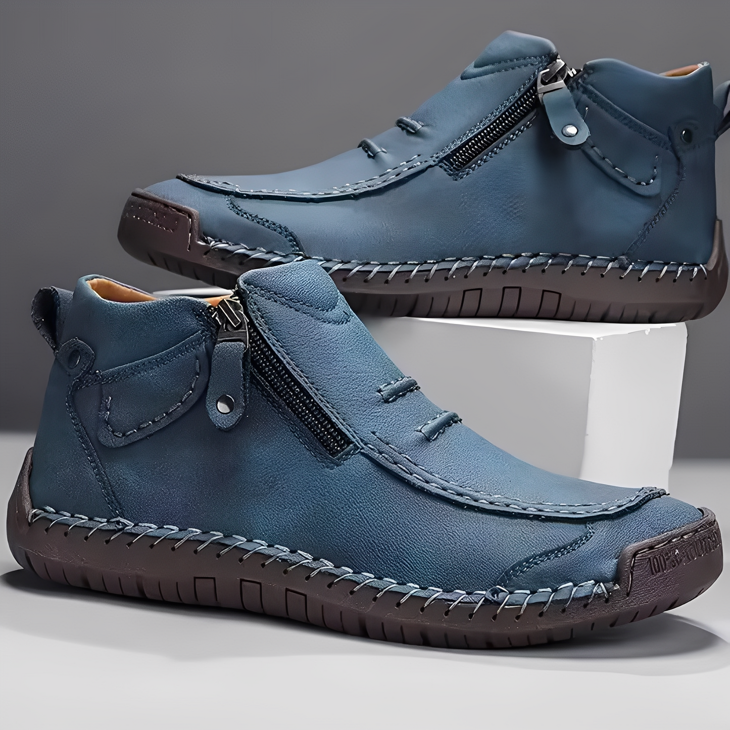 Ferdie - Chaussures de confort modernes avec fermeture éclair pour hommes