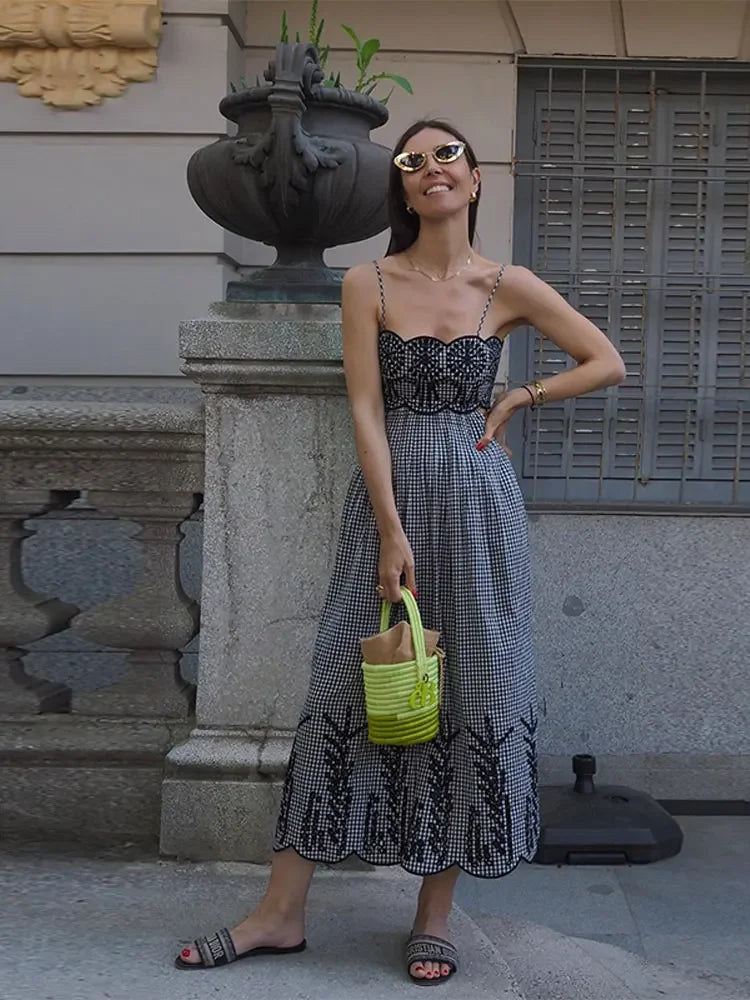 Clara - Robe Gingham Chic