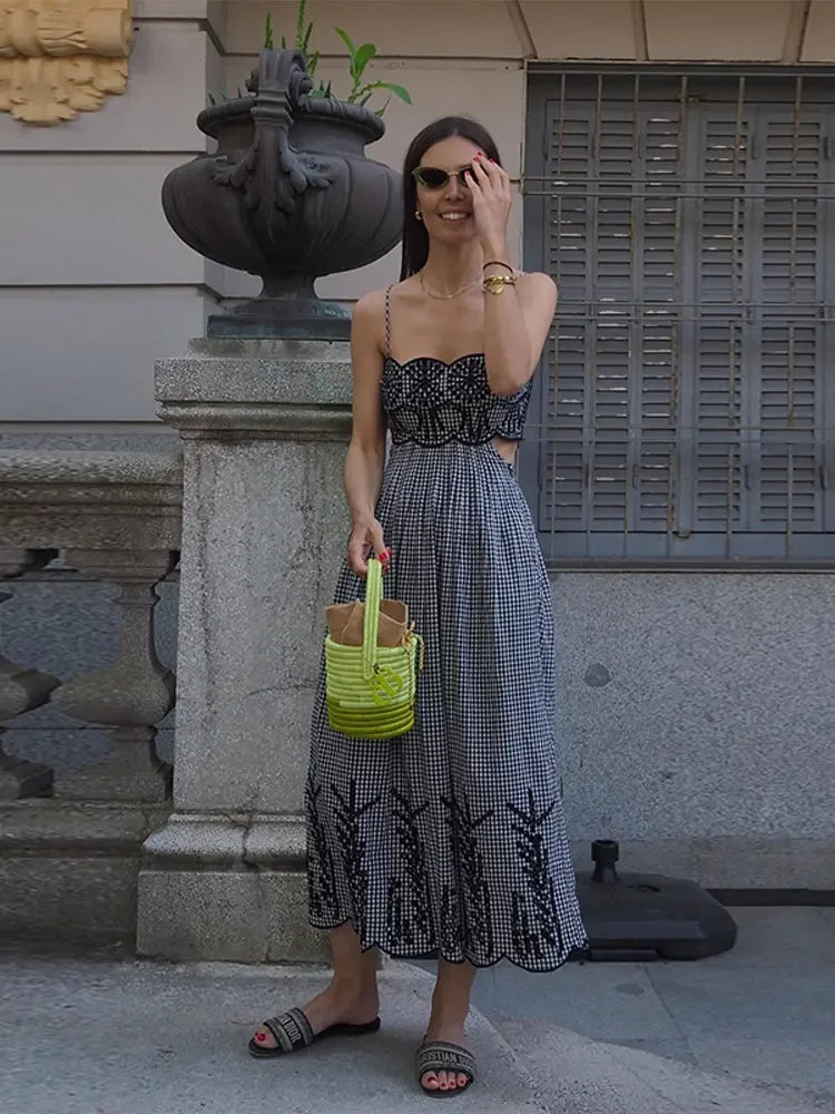 Clara - Robe Gingham Chic