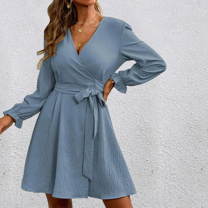 Semmy - Robe portefeuille élégante et intemporelle avec décolleté en V