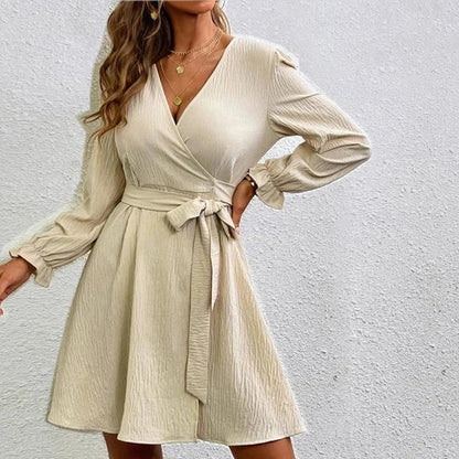Semmy - Robe portefeuille élégante et intemporelle avec décolleté en V