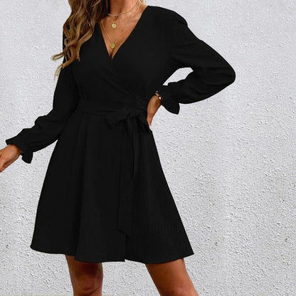 Semmy - Robe portefeuille élégante et intemporelle avec décolleté en V