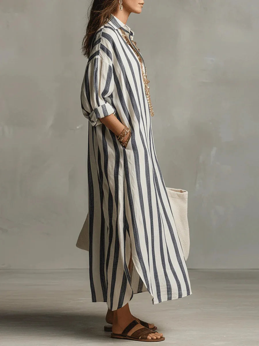 Pepa | Robe chemise longue