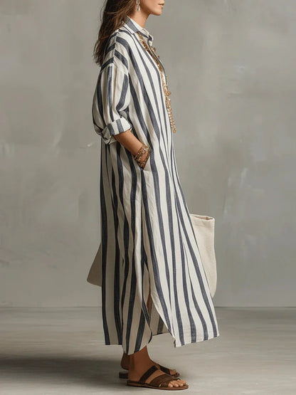 Pepa | Robe chemise longue