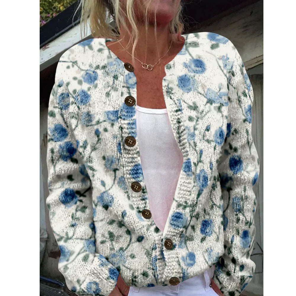 Svenja | Cardigan chic avec motif