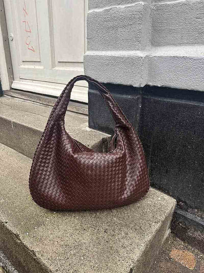 Sac à Bandoulière Femme Grande Tressé avec Design Doux et Slouchy
