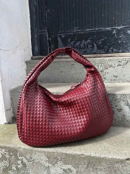 Sac à Bandoulière Femme Grande Tressé avec Design Doux et Slouchy