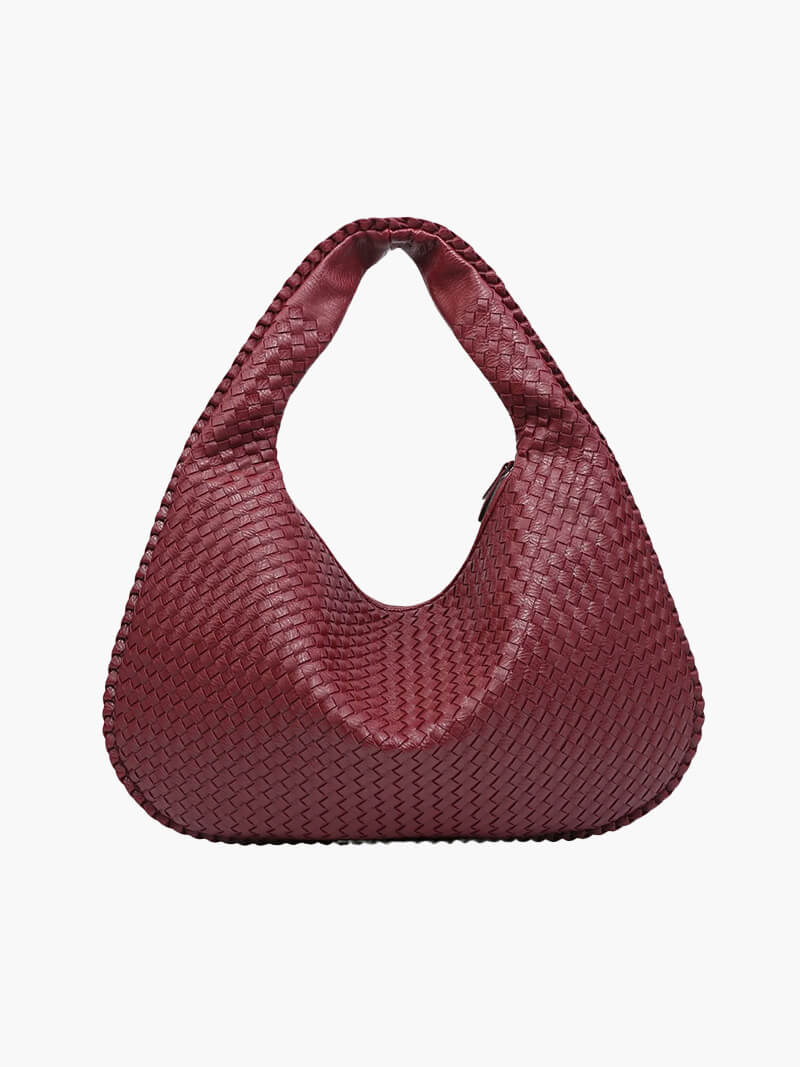 Sac à Bandoulière Femme Grande Tressé avec Design Doux et Slouchy