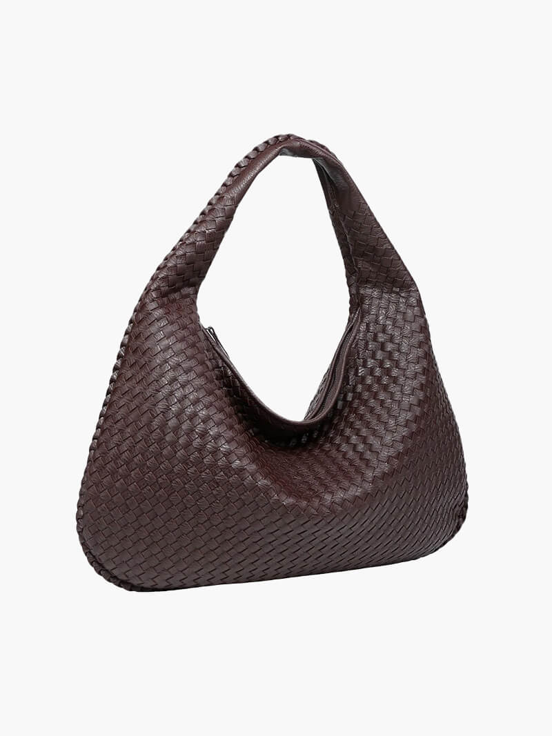 Sac à Bandoulière Femme Grande Tressé avec Design Doux et Slouchy