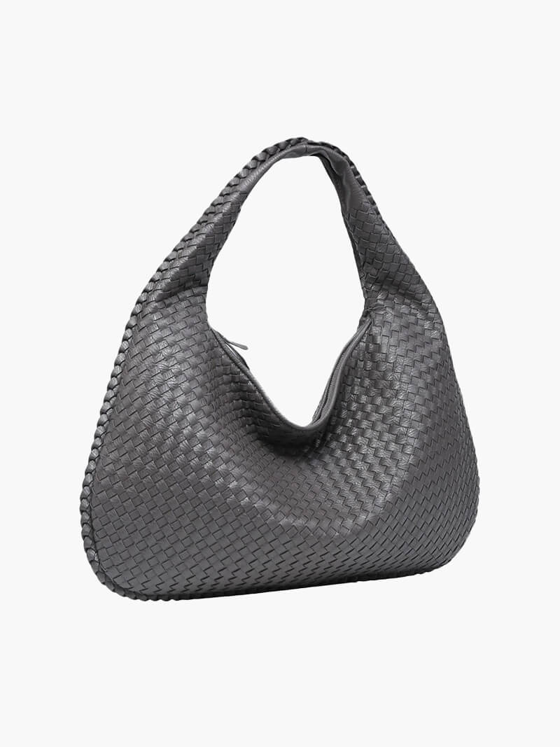 Sac à Bandoulière Femme Grande Tressé avec Design Doux et Slouchy