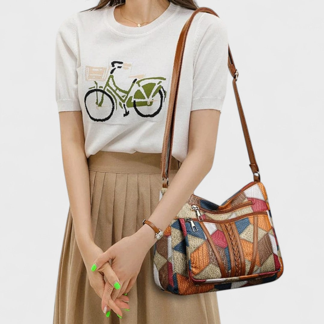 Solara - Sac en cuir mosaïque