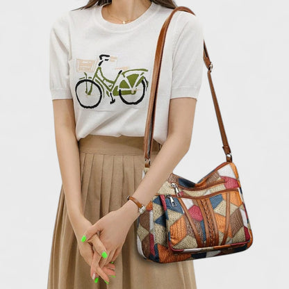 Solara - Sac en cuir mosaïque