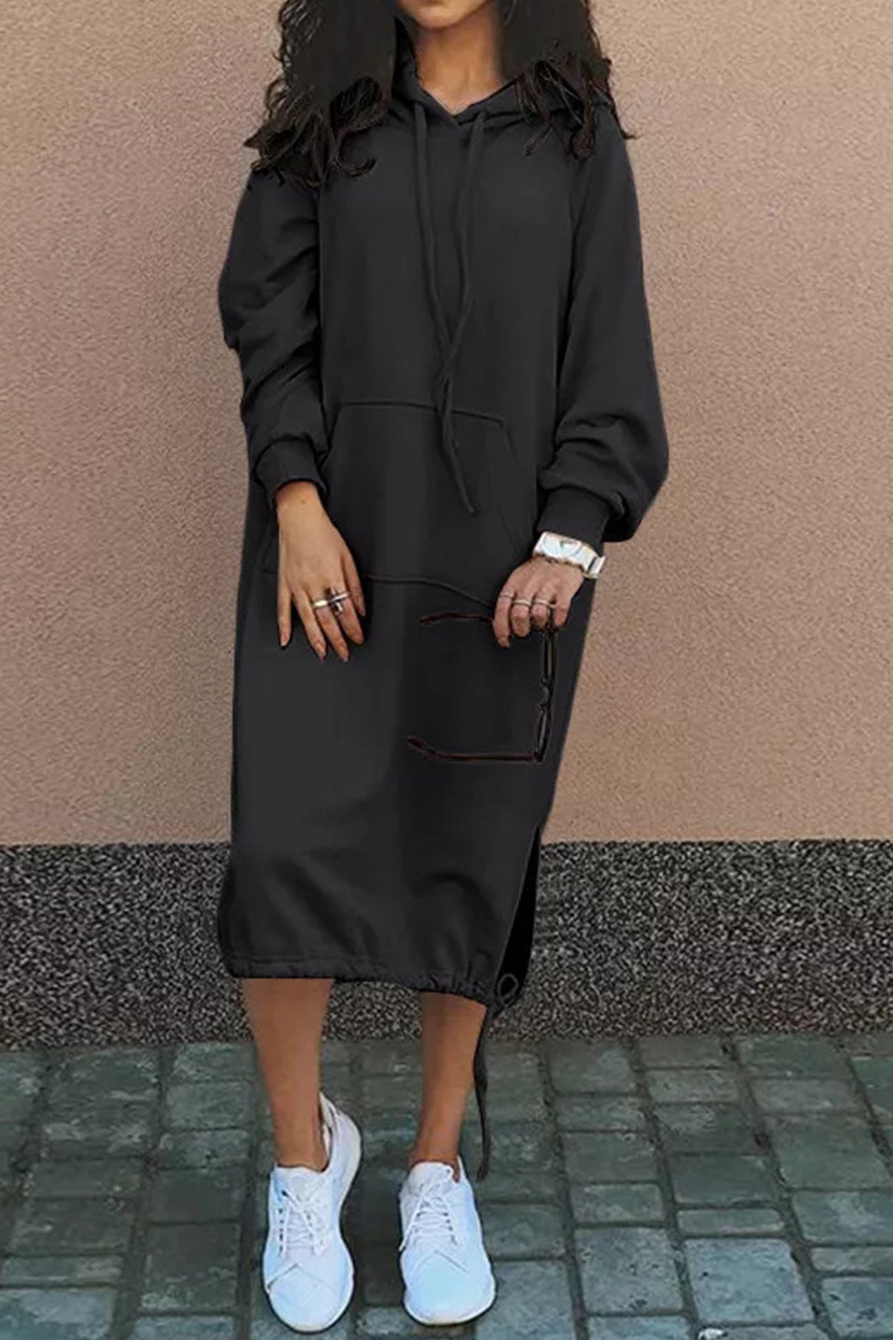 Robe-pull à capuche pour femme | Midi