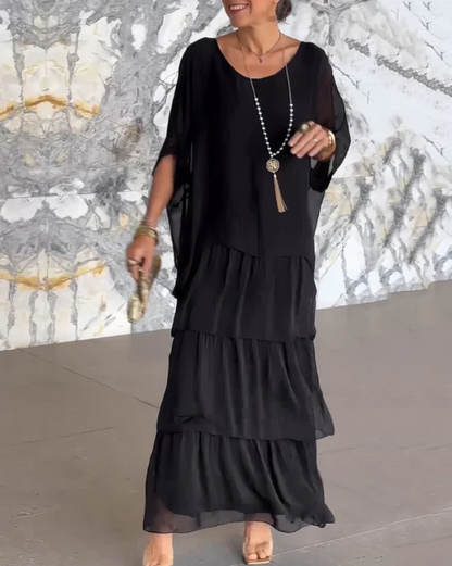 Caroline | Robe Maxi à Col Rond Ample