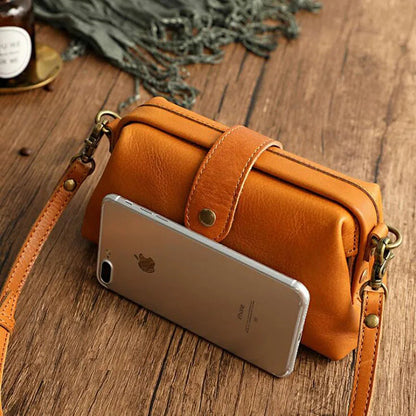 Herdis | Sac classique et compact en ton cognac chaud