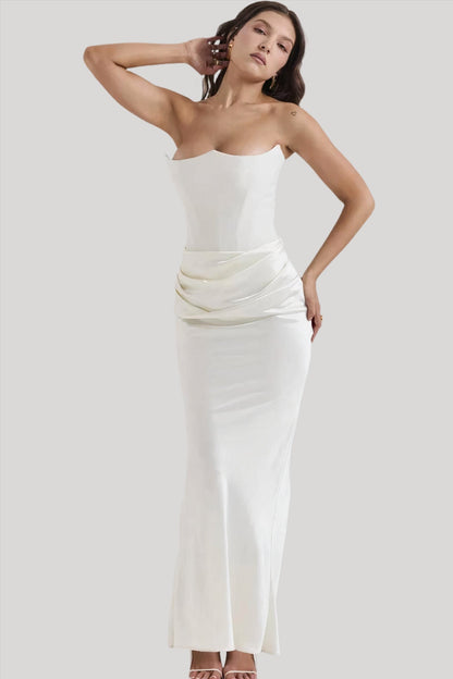 Elisabeth - Robe maxi à épaules dénudées pour un look élégant