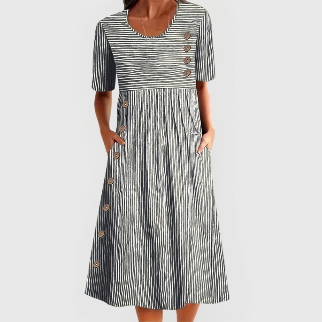 Julia | Robe midi à rayures