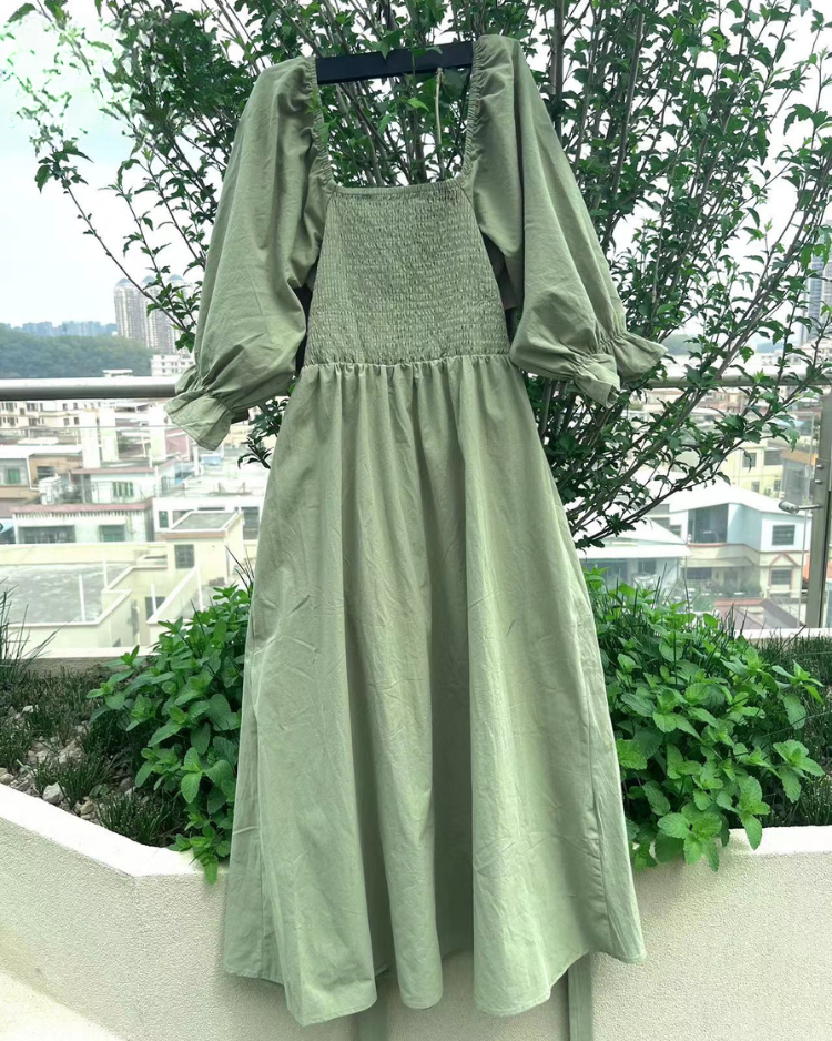 Ophelia - Robe Midi avec Manches Volantes