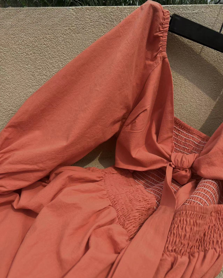 Ophelia - Robe Midi avec Manches Volantes