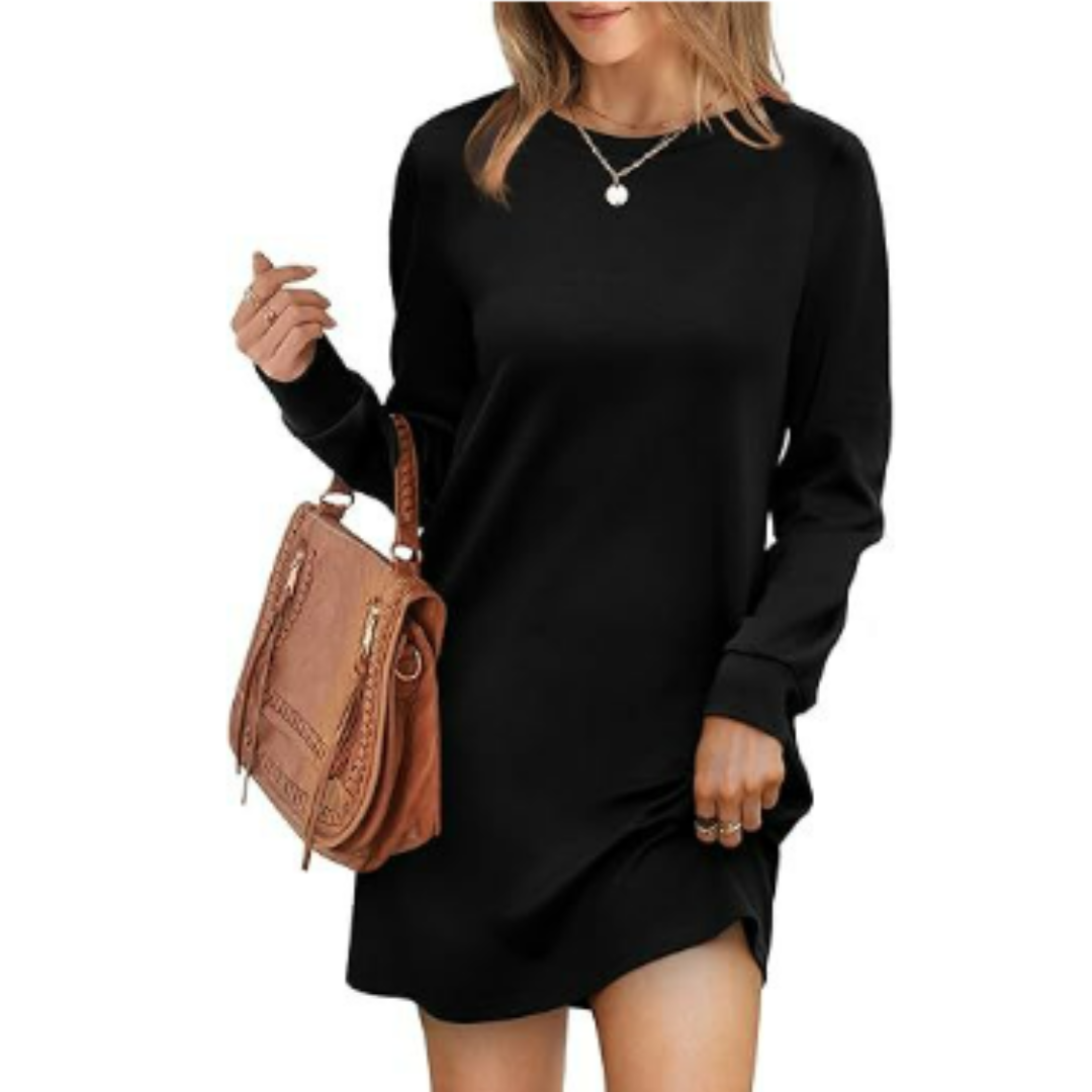 Robe-pull manches longues pour femme | Mini