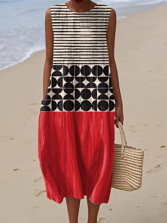 Jane | Colorblock Midi Robe