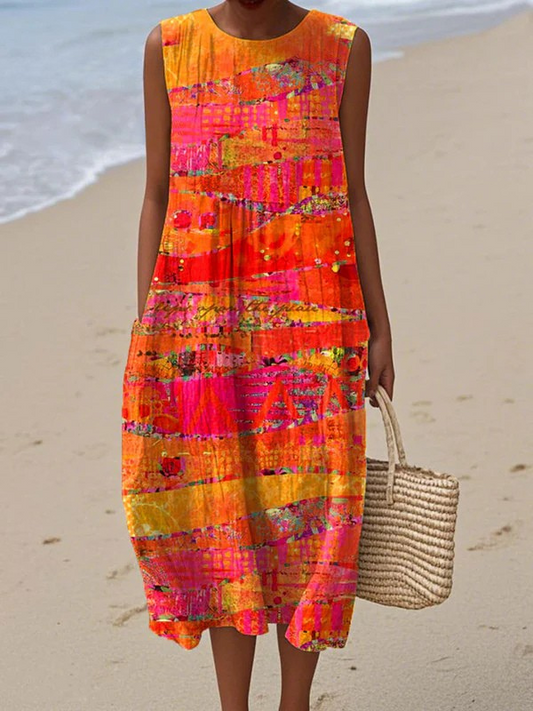 Faye Midi Robe in Sunset