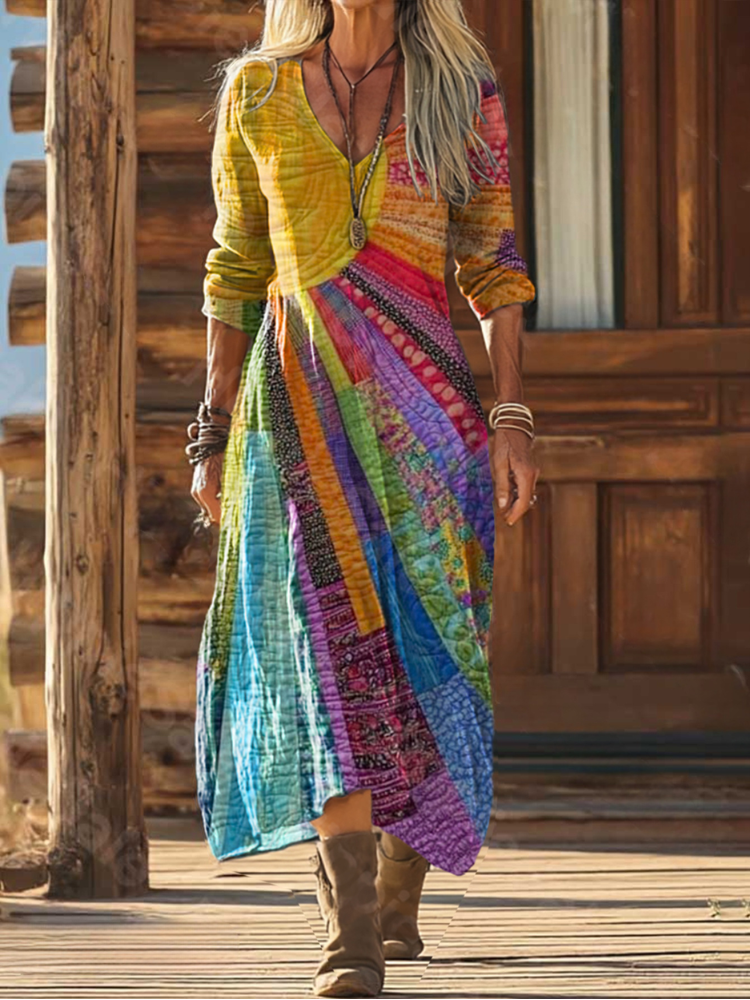 Robe à motif soleil Boho-Chic