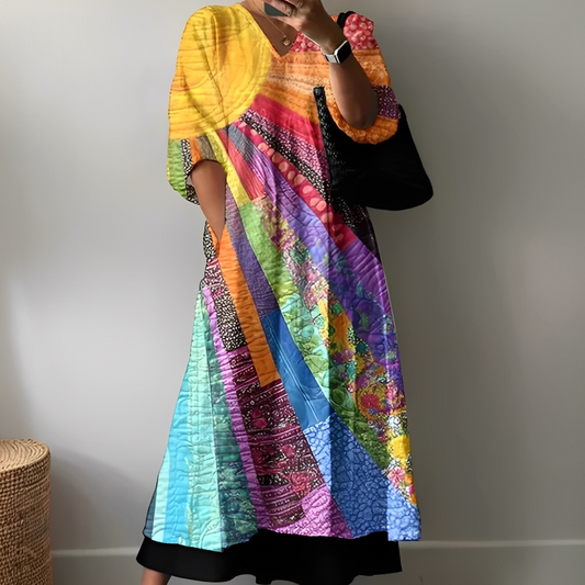 Angeleka - Robe confortable et colorée pour femmes
