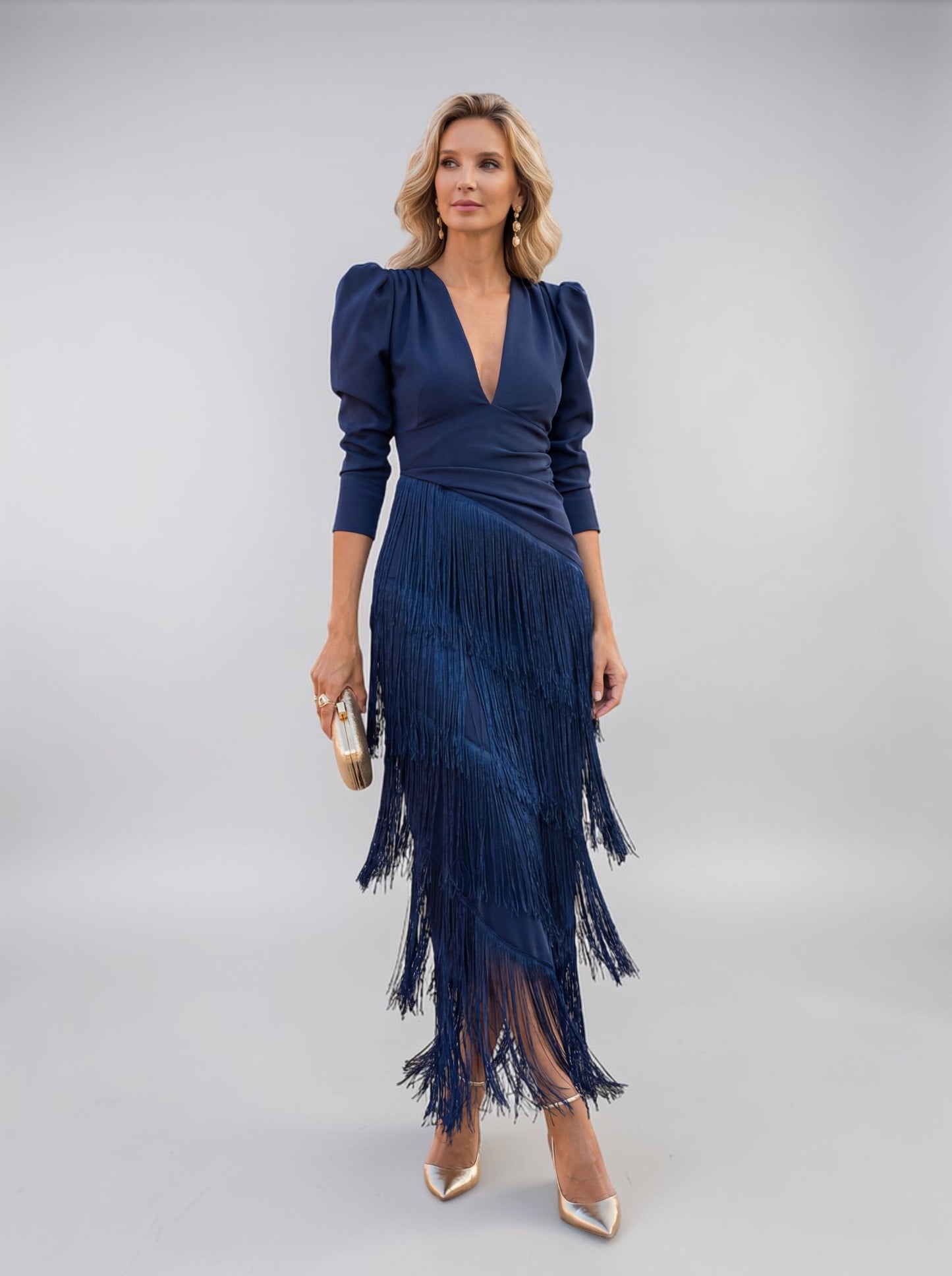 Sofia - Robe Élégante avec Franges