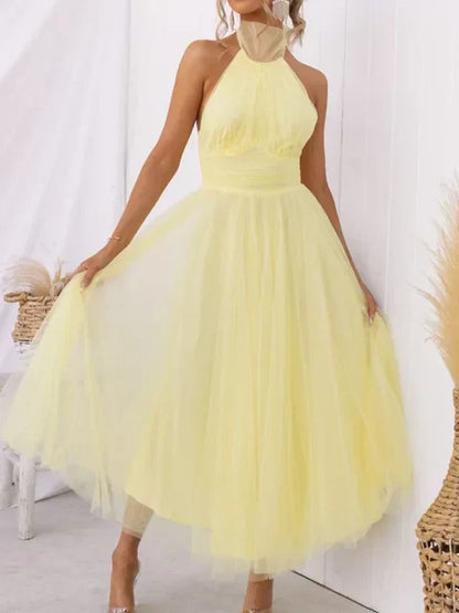 Robe Aria-Col Montant