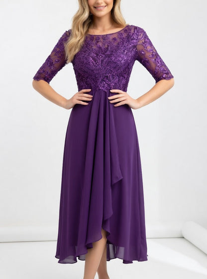 Robe midi en dentelle - Élégance intemporelle pour femme