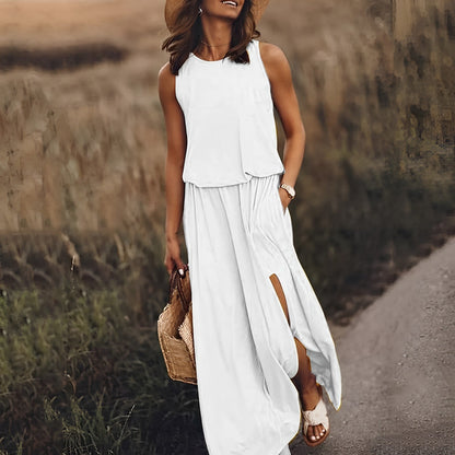 Robe Mina avec ourlet ouvert et poches doubles