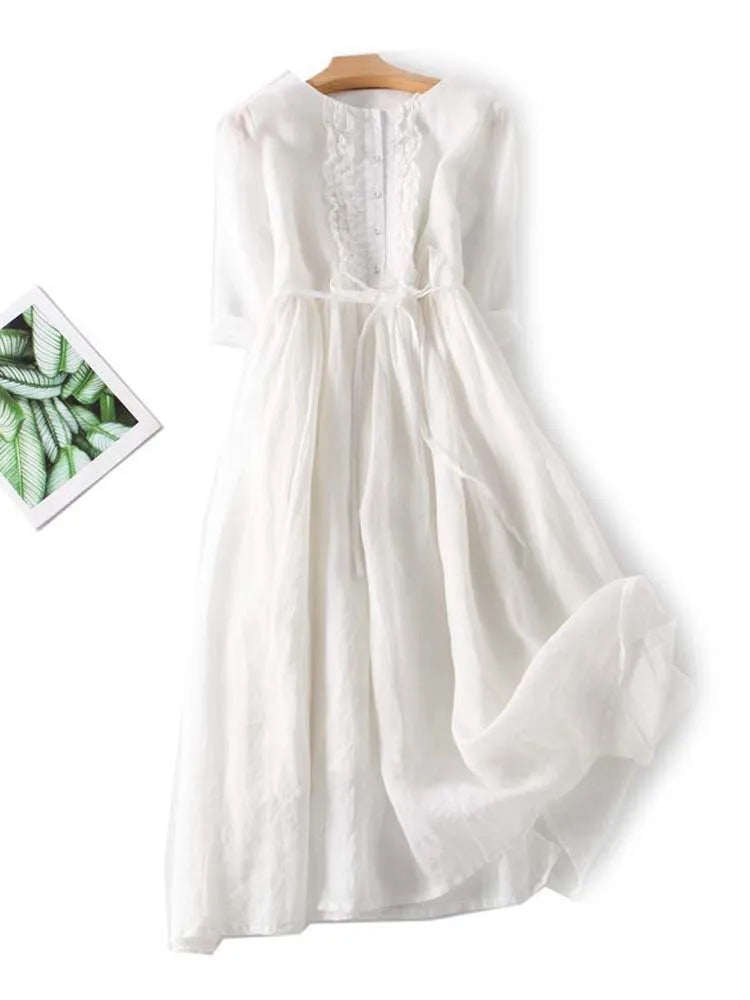 Robe Femme de Style Vintage - Confort et Polyvalence pour l'Été