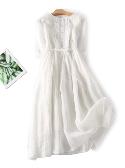 Robe Femme de Style Vintage - Confort et Polyvalence pour l'Été
