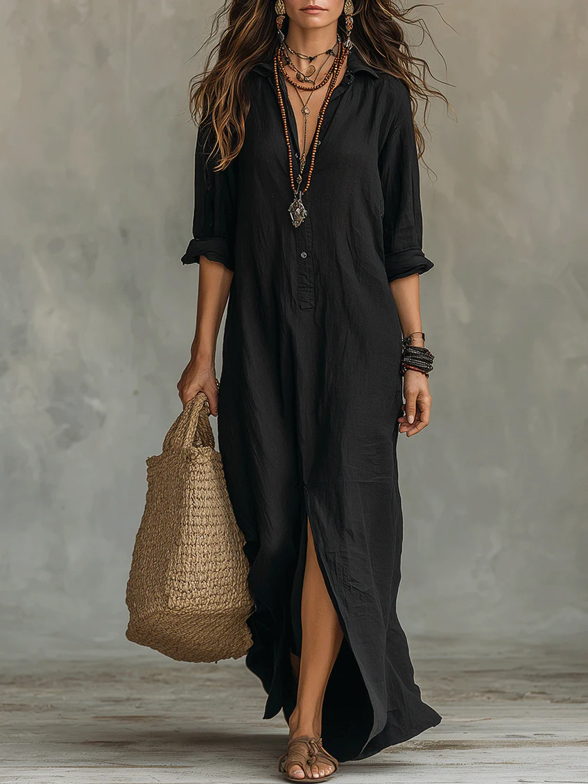 Robe Longue Élégante Willow - Fluide et Intemporelle