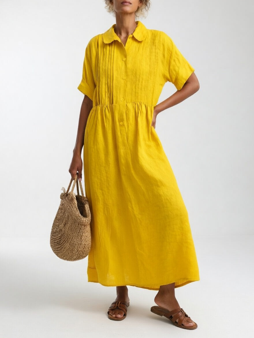 Lysandra™ — Robe Chemisier Légère pour l'Été