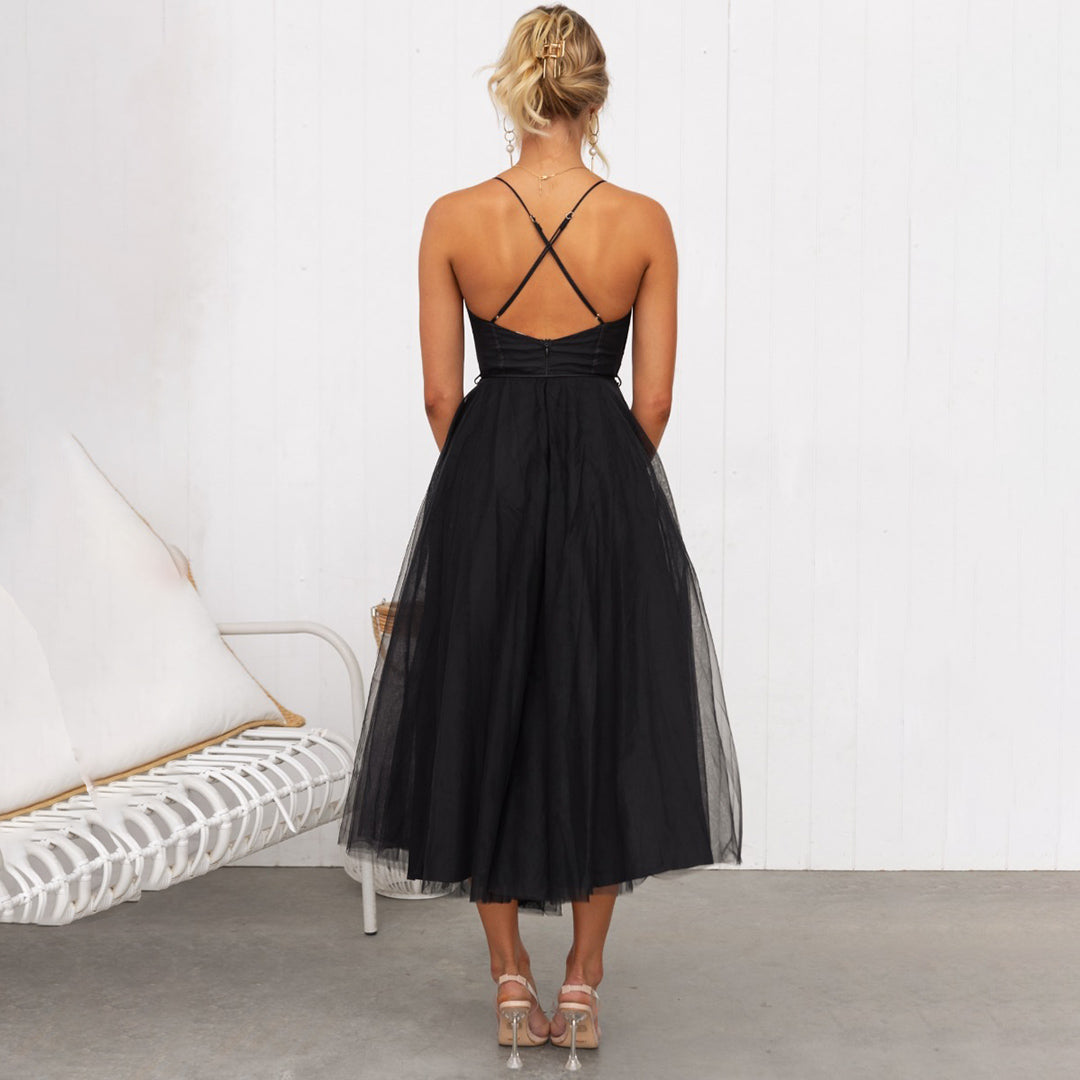 Roseanne – Robe maxi longue sans bretelles en maille