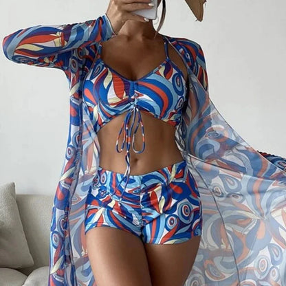 Olivia® | 3 en 1 - haut de bikini + pantalon + kimono