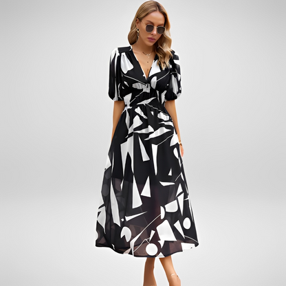Airis - Robe d'été élégante avec décolleté en V pour femmes