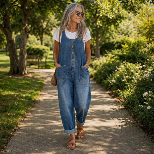 Lenna - Combinaison en Denim Décontractée
