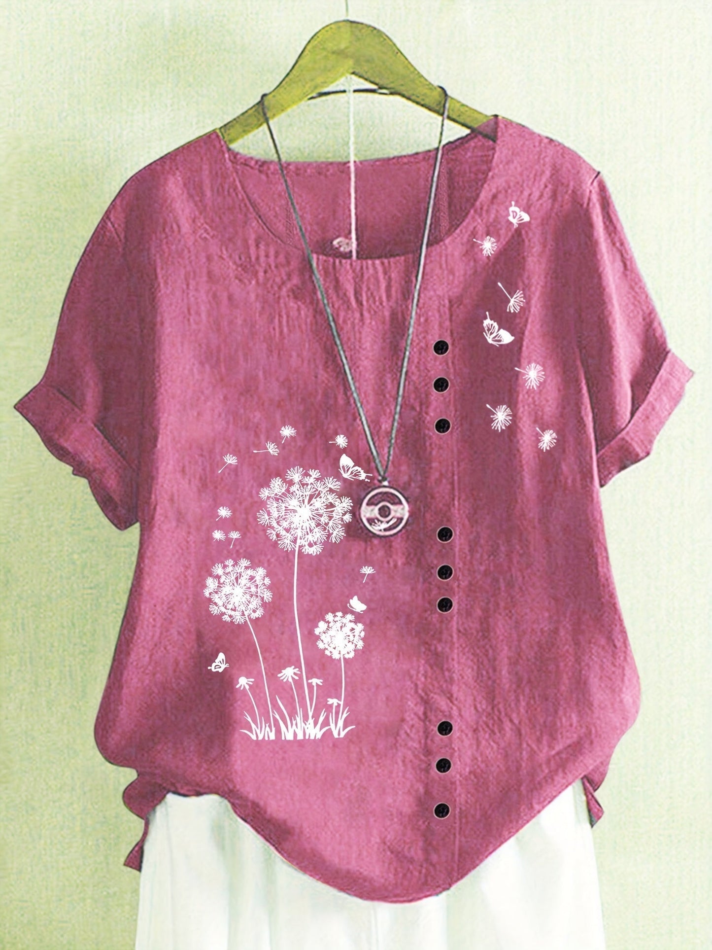 Hermione – Blouse Imprimé Pissenlit