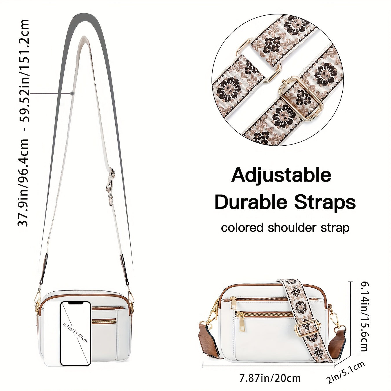Sac à bandoulière en cuir PU