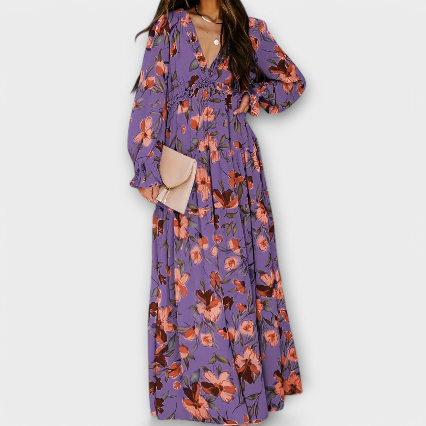 Juno - Élégant Robe Maxi Fleurie