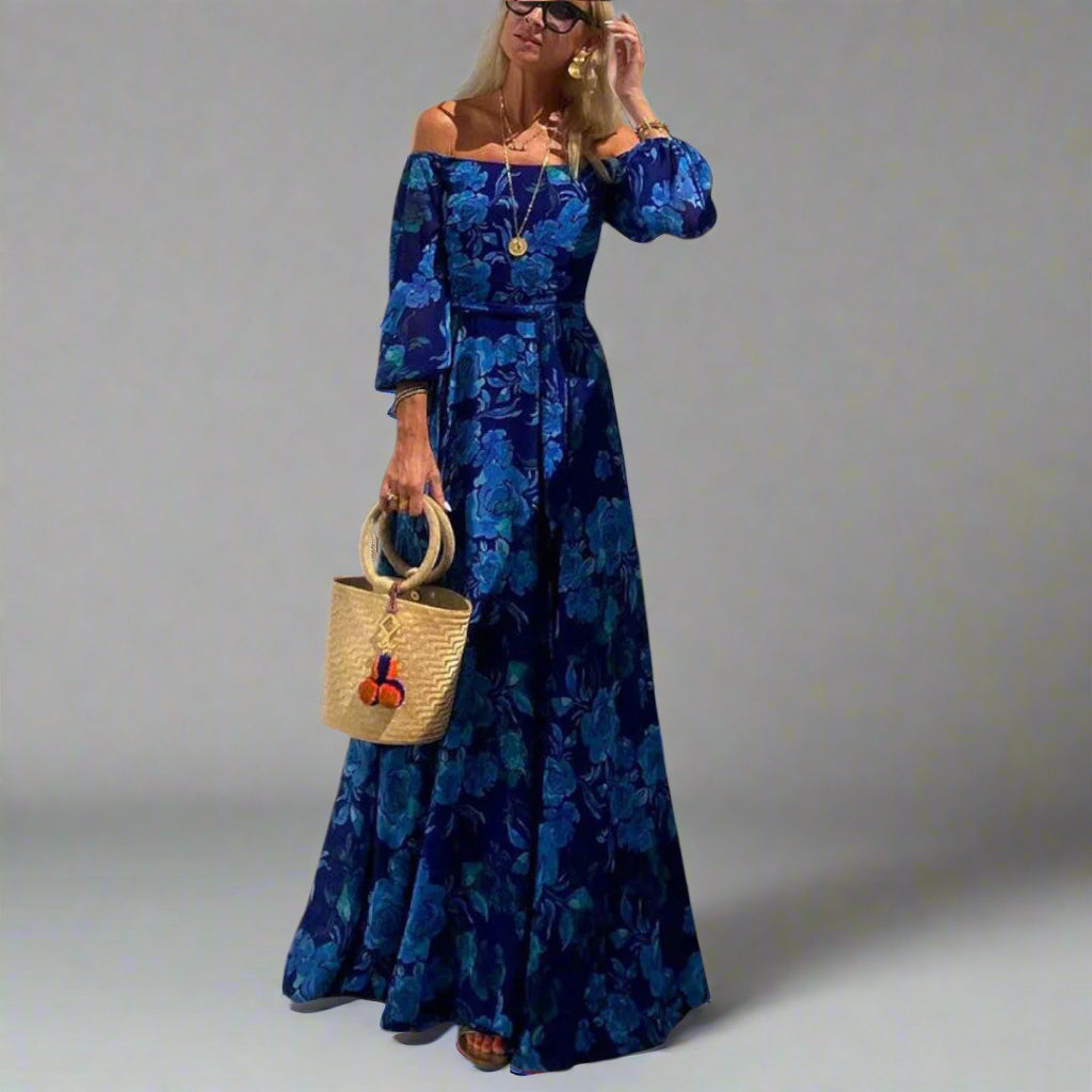 Annemarie | Robe Maxi Fleurie Élégante pour un Confort Optimal